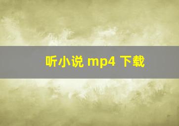 听小说 mp4 下载